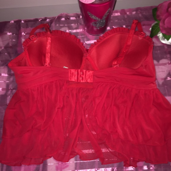 Y2K Playboy Lingerie top with rhinestones … - Picture 9 of 9